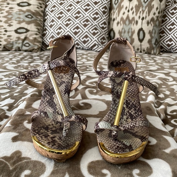 Dolce Vita Womens Snake Print Wedge Sandals - Picture 2 of 12